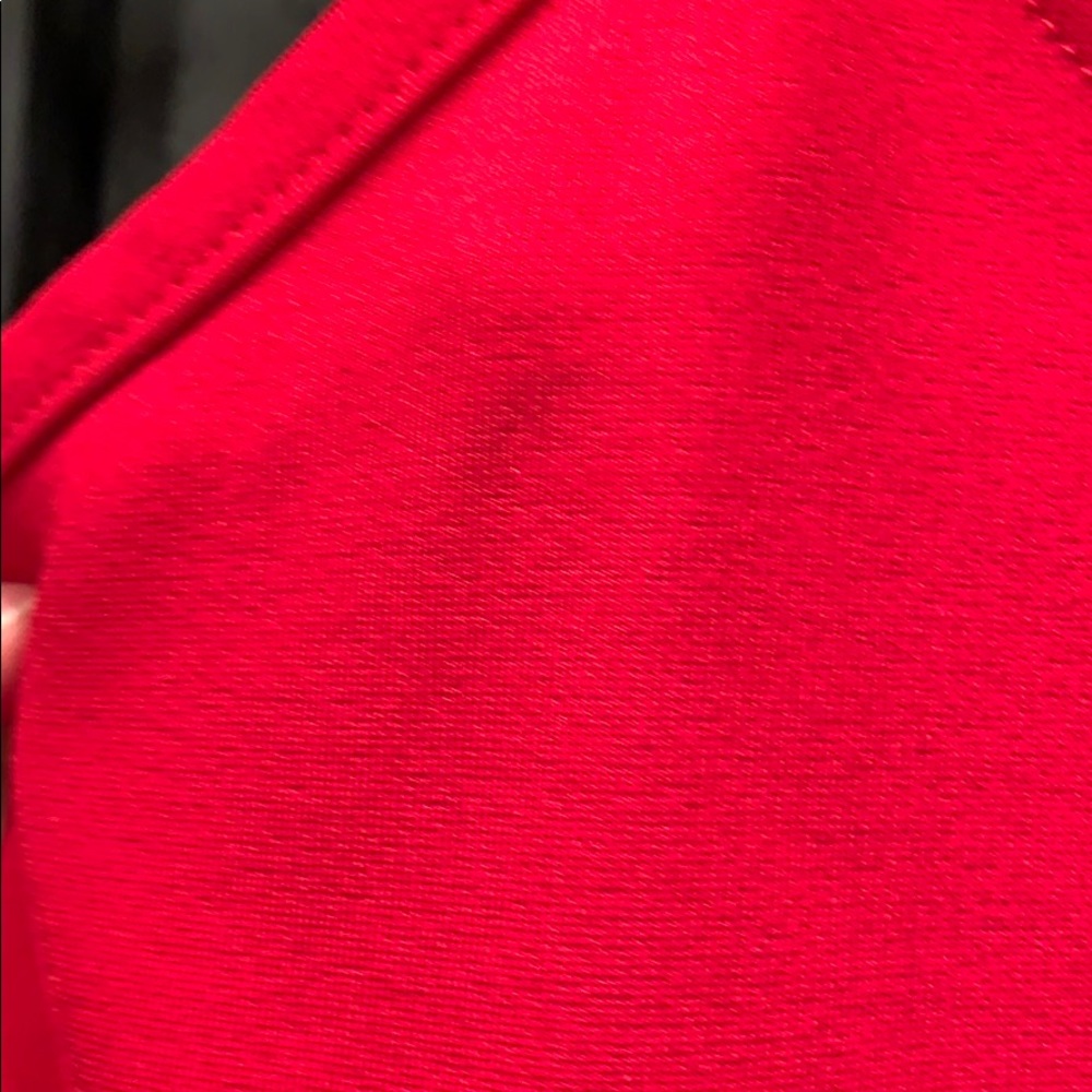 TORN BY RONNY KOBO - red dress with mesh slits - Picture 5 of 5